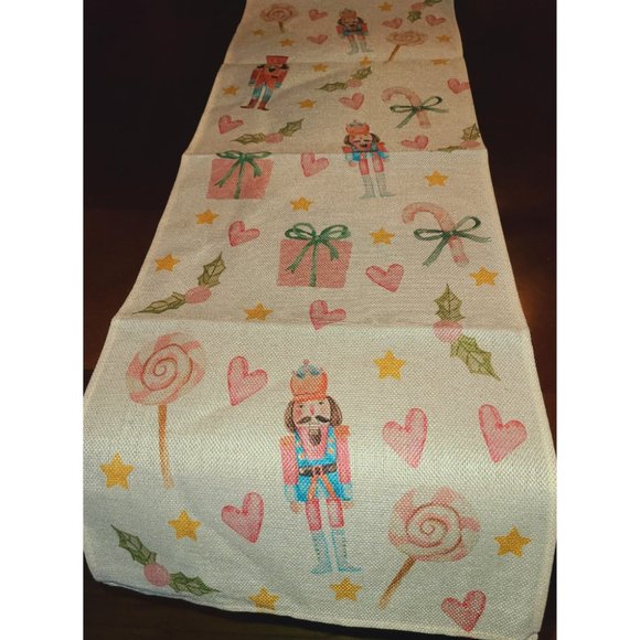 Nutcracker Table Runner Xmas Party Christmas Decor Holiday Decorative Cloth 72" - Picture 7 of 15